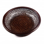 Cylindrical Weaved Bamboo Fruit Basket
