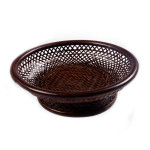 Cylindrical Weaved Bamboo Fruit Basket