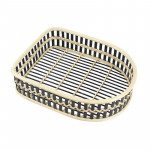 Two-tone Bamboo Weaved Shoes Basket