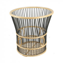 Double Color Porose Horn Shape Bamboo Towel Basket