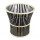 Double Color Horn Shape Bamboo Towel Basket Storage Basket