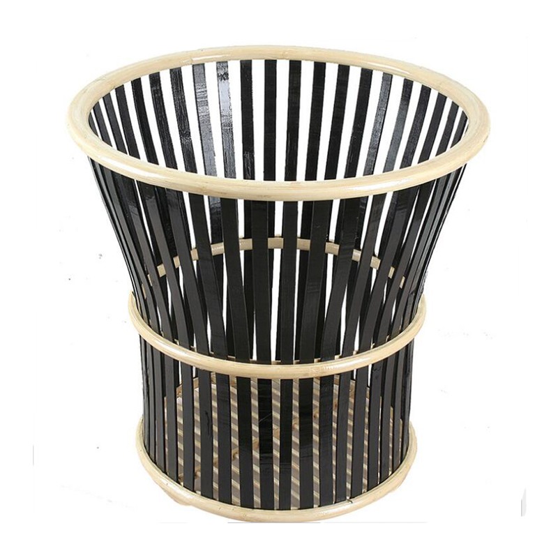 Double Color Horn Shape Bamboo Towel Basket Storage Basket