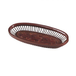 Natural Bamboo Weaved Towel Tray in Brown