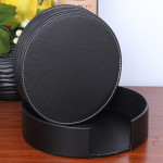 PU Coaster Classic Black Square and Circulae