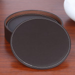 PU Coaster Classic Black Square and Circulae