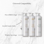 GBGE Premium Eco-Friendly Hotel Dispenser System | 15oz Shampoo, Conditioner, Body Wash & Lotion | Leakproof, Tamper-Proof Design | Aloe & Cactus Extract | Sustainable for Green Bathrooms