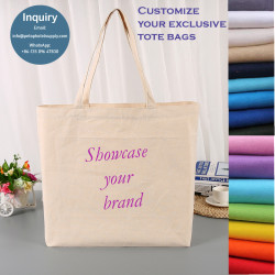 Personalize Reusable Cotton Canvas Shopping Bags