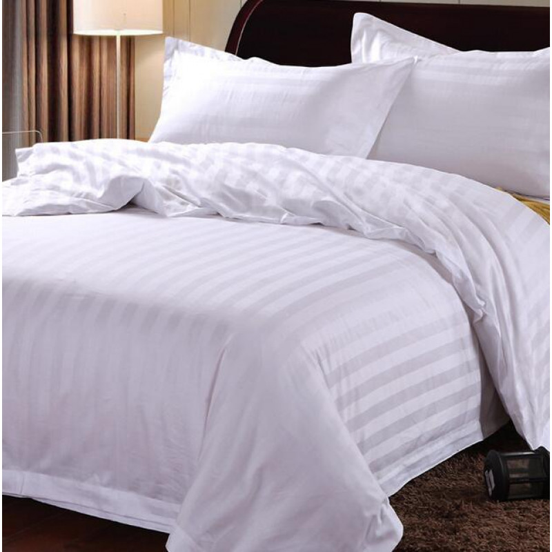 JOSHUA Economic 250T Cotton Bedding Sets with 3cm Satin Strip