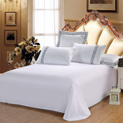 JOSHUA 300T Combed Cotton White Bed Sets