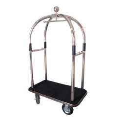 Luxury Stainless Steel Luggage Cart 1pc pack