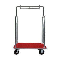 Polish Stainless Steel Luggage Cart 1pc pack