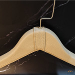 Luxury Leather Wrapped Skirt Hangers with Bar for Hotel Guest Rooms