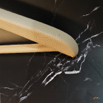 Luxury Leather Wrapped Skirt Hangers with Bar for Hotel Guest Rooms