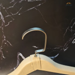 Luxury Leather Wrapped Skirt Hangers with Bar for Hotel Guest Rooms