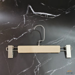 Luxury Leather Trouser Hangers with Adjustable Anti-Scratch Clips for Premium Hotel Guest Room Luxury Leather Trouser Hangers with Adjustable Anti-Scratch Clips for Premium Hotel Guest Room