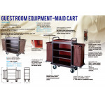 Three Layers Double Pockets Housekeeping Trolley