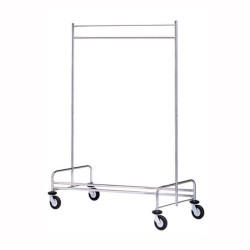 Stainless Steel Laundry Cart with Hanging Rack