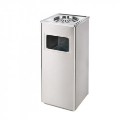 Brushed Stainless Steel Indoor Dustbin 1pc pack