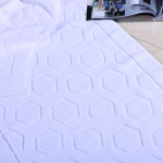 5 Star Hotel 32S Cotton Jacquard Customized Logo Floor Towel Bath Mat 50pcs pack