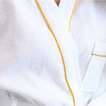 Cotton Waffle Bathrobe with Golden Trim 20pcs pack