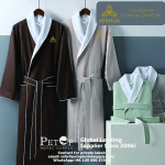 Gabardine double layer Bathrobe