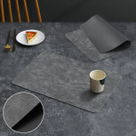 Faux Leather Placemats Waterproof, Wipe-Clean, Heat-Resistant, PU Leather Tablemats Perfect for Indoor & Outdoor Dining Tables