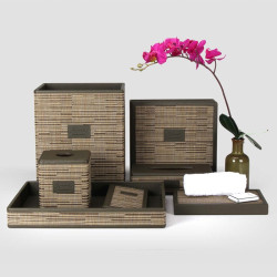 Star Hotel PU Leather Set with Rock Grain