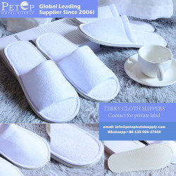 Cotton Terry Cloth Slippers