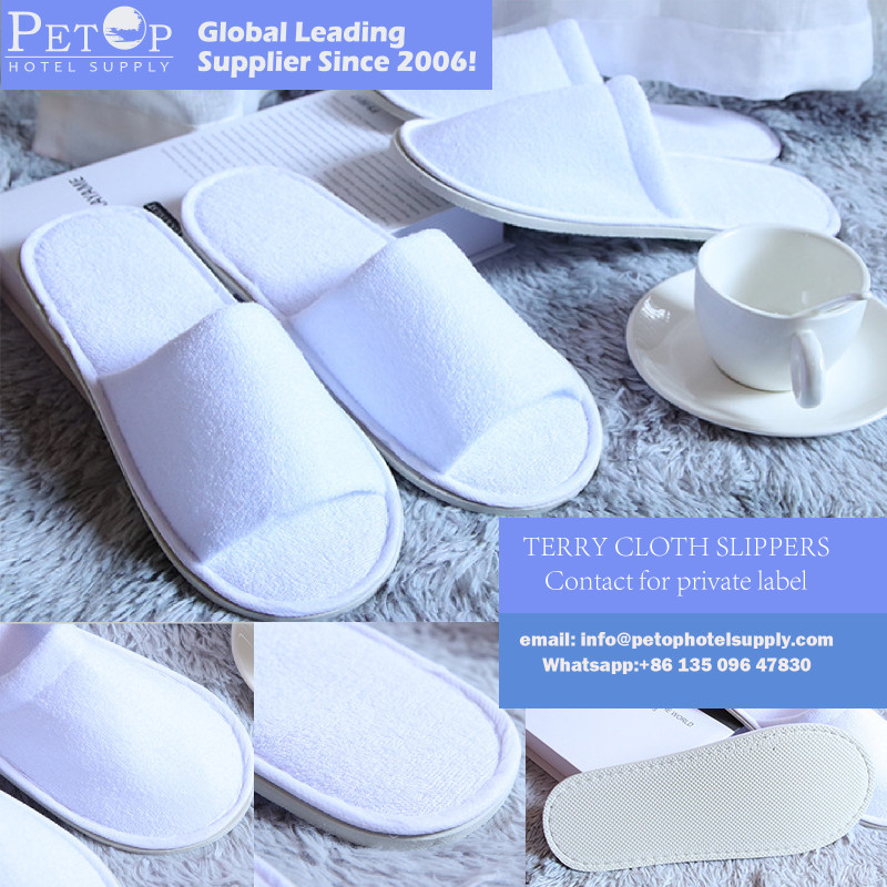 Cotton Terry Cloth Slippers Hotel Door Delivery | Petop Hotel Supply