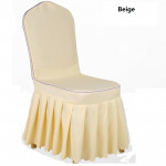 Chinese Banquet Pleated Solid Color Hotel Chair Cover