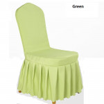Chinese Banquet Pleated Solid Color Hotel Chair Cover
