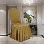 Chinese Banquet Pleated Jacquard Chair Cover