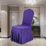 Chinese Banquet Pleated Jacquard Chair Cover