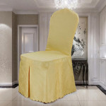 Chinese Banquet Pleated Jacquard Chair Cover