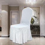 Chinese Banquet Pleated Jacquard Chair Cover