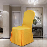 Chinese Banquet Pleated Jacquard Chair Cover