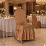 Elegant Pleated Jacquard Chair Cover for Banquet Wedding Hotel Events Decorations Various Colors for Option Elegant Pleated Jacquard Chair Cover for Banquet Wedding Hotel Events Decorations Various Colors for Option
