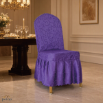 Elegant Pleated Jacquard Chair Cover for Banquet Wedding Hotel Events Decorations Various Colors for Option Elegant Pleated Jacquard Chair Cover for Banquet Wedding Hotel Events Decorations Various Colors for Option