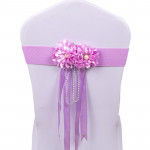 Spandex Flower Decoration Chair Cover Buckle