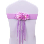 Spandex Flower Decoration Chair Cover Buckle