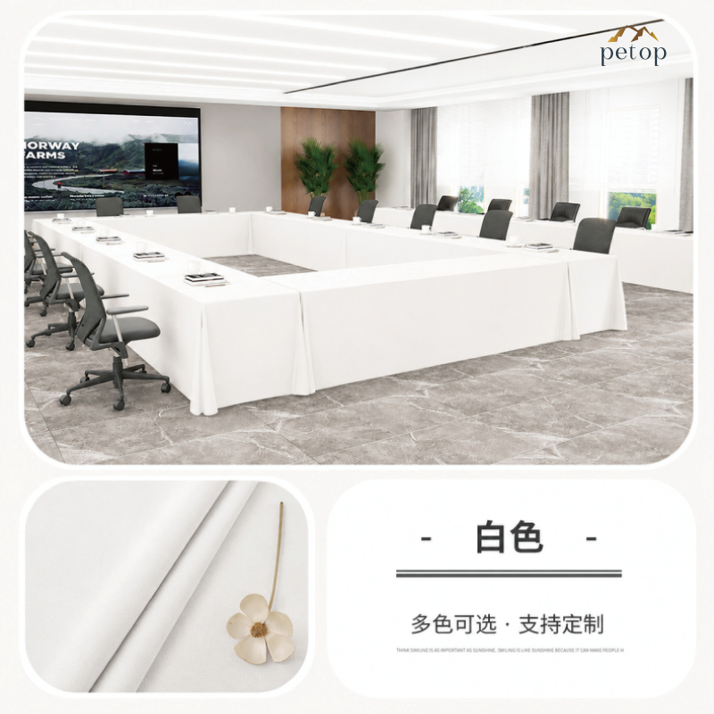 Premium Baize Fabric Rectangular Tablecloth High Colorfastness Fade Resistsant Table Cloth for Conference Room Use Premium Baize Fabric Rectangular Tablecloth High Colorfastness Fade Resistsant Table Cloth for Conference Room Use