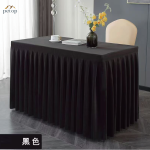 Holland Velvet Fabric Table Skirting for Rectangle Tables Wrinkle Free Washable Table Skirt Various Colors for Option
