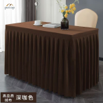 Holland Velvet Fabric Table Skirting for Rectangle Tables Wrinkle Free Washable Table Skirt Various Colors for Option