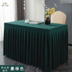 Holland Velvet Fabric Table Skirting for Rectangle Tables Wrinkle Free Washable Table Skirt Various Colors for Option