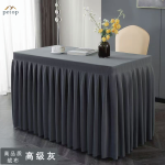 Holland Velvet Fabric Table Skirting for Rectangle Tables Wrinkle Free Washable Table Skirt Various Colors for Option