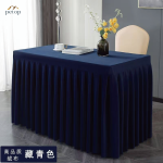Holland Velvet Fabric Table Skirting for Rectangle Tables Wrinkle Free Washable Table Skirt Various Colors for Option