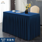 Holland Velvet Fabric Table Skirting for Rectangle Tables Wrinkle Free Washable Table Skirt Various Colors for Option