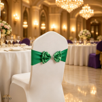 Spandex Chair Sashes with Satin Double Bows Washable Reusable Chair Bands for Wedding Party Event Decoration Spandex Chair Sashes with Satin Double Bows Washable Reusable Chair Bands for Wedding Party Event Decoration