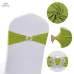 Spandex Chair Sashes with Crown Buckle Stretch Chair Bands Cover Ties for Wedding Banquet Event Parties Decor Spandex Chair Sashes with Crown Buckle Stretch Chair Bands Cover Ties for Wedding Banquet Event Parties Decor