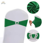 Spandex Chair Sashes with Crown Buckle Stretch Chair Bands Cover Ties for Wedding Banquet Event Parties Decor Spandex Chair Sashes with Crown Buckle Stretch Chair Bands Cover Ties for Wedding Banquet Event Parties Decor
